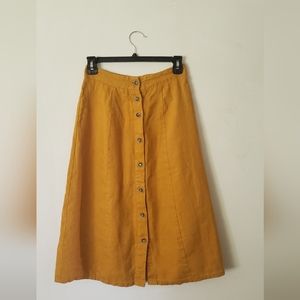 Forever21 🌻 Yellow Linen Skirt